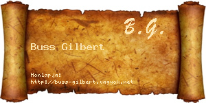 Buss Gilbert névjegykártya